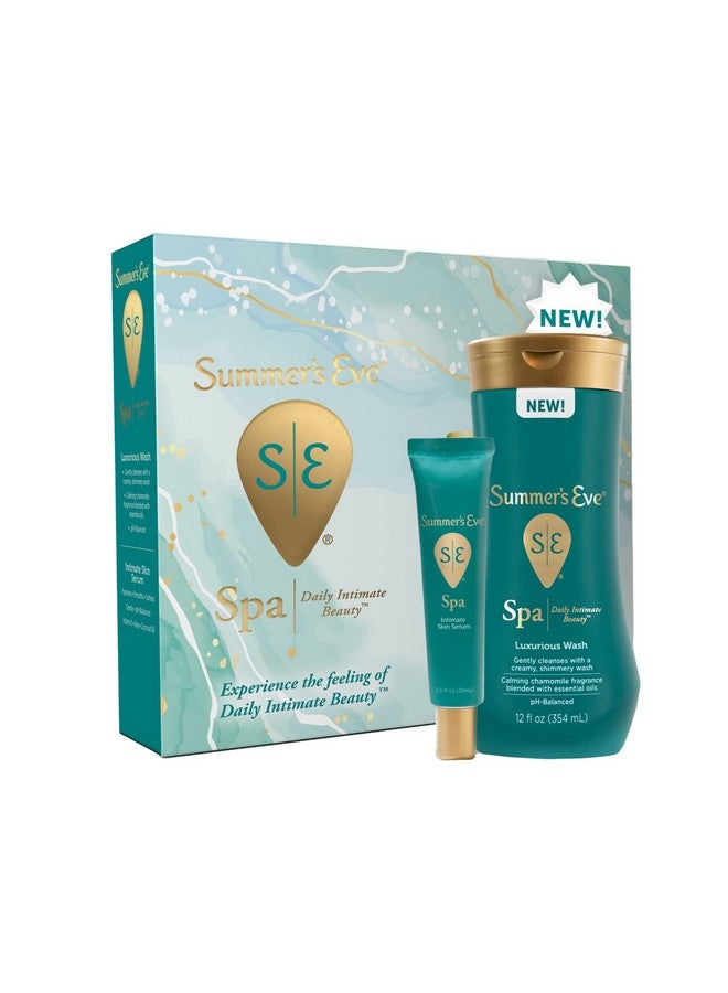 Spa Set For Women Gift Box Women'S Post Shave Hydrating Serum 1Oz Tube Cleansing Feminine Wash 12Oz Bottle 2 Piece Set