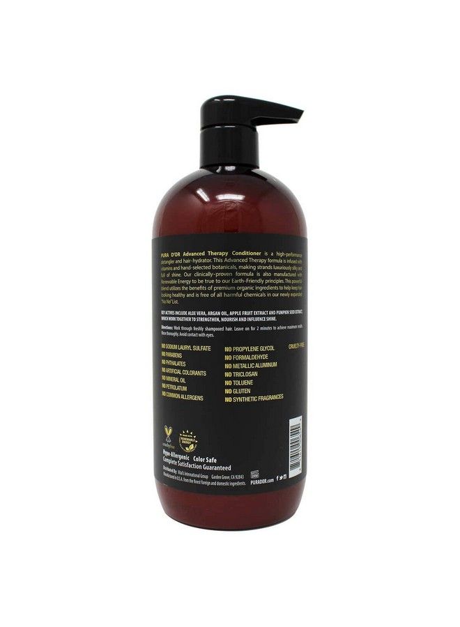 24 Fl Oz Shampoo + 24 Fl Oz Conditioner. Pura Dr Advanced Therapy System Shampoo & Conditioner Reduces Hair Thinning For Thicker Head Of Hair Infused With Premium Organic Argan Oil & Aloe Vera