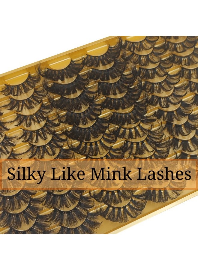 Lashes Mink 25Mm Fluffy False Eyelashes 25 Mm Long 30 Pairs 6 Styles Pack Dramatic 5D Full Volume Fake Eyelashes Wispy Curly Mink Eyelashes Wholesale By Befacl