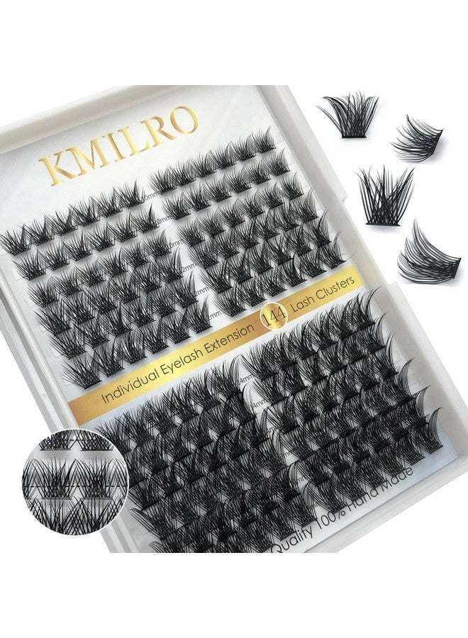 Lash Clusters 144 Pcs Cluster Lashes Diy Eyelash Extensions C D Curl 1016Mm Mega Volume Fluffy Individual Lashes Wispy Eyelashes Diy At Home By Kmilro (Volume 0.07C1016Mm Mix)