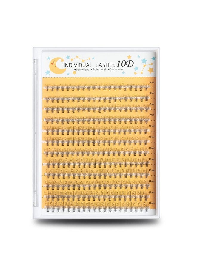240Pcs Individual Lashes Extension 10D Natural Mix Pack Cluster Lashes 812Mm Mix Lengths C Curl 0.07Mm Thickness Professional Makeup Individual Cluster Lashes And Apply Under Your Lashes