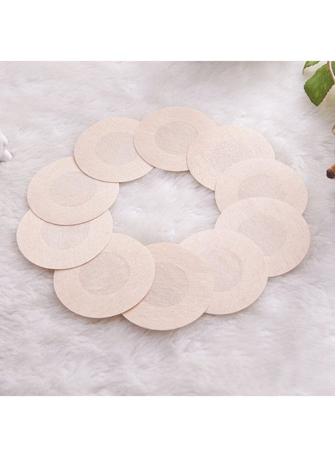 10 Pairs Round Disposable Non Woven Fabric Adhesive No Show Nipple Cover Patches Breast Petals Chest Pad