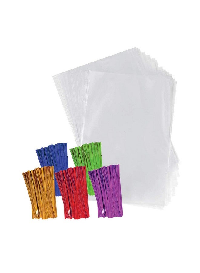 Clear Plastic Cellophane Bags With 4