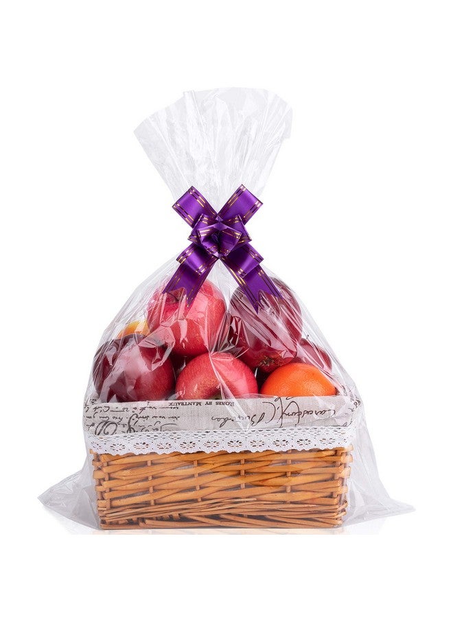 Clear Basket Bags 25 Packs Large Cellophane Wrap For Baskets And Gifts 16X24 Inches Cellophane Bags 2 Mil Thick