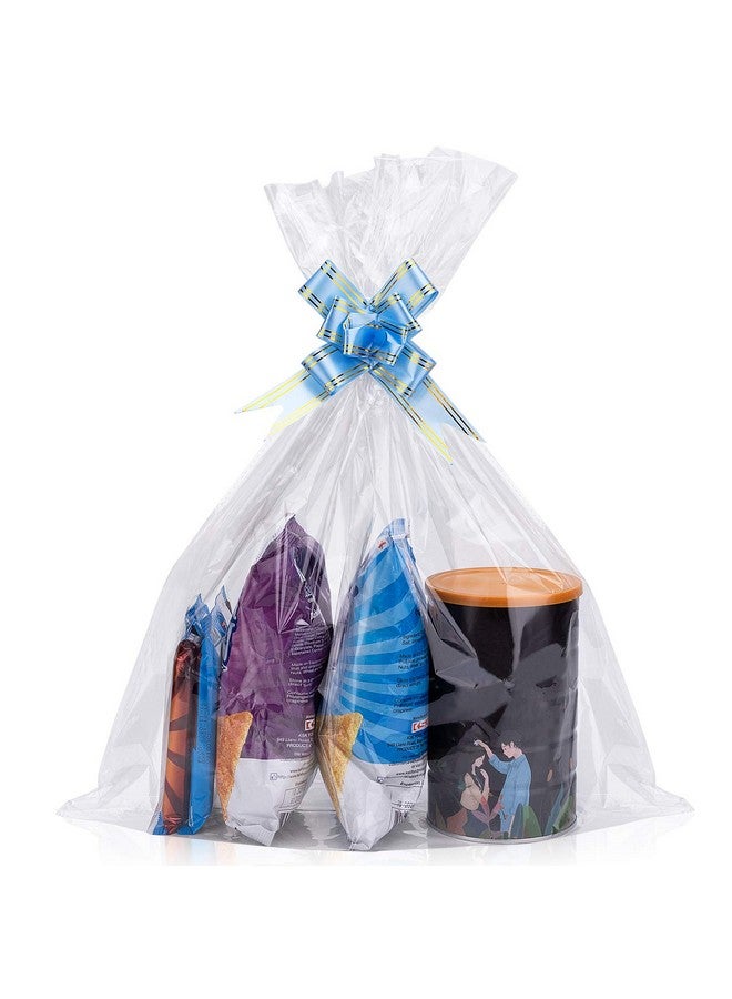 Clear Basket Bags 25 Packs Large Cellophane Wrap For Baskets And Gifts 16X24 Inches Cellophane Bags 2 Mil Thick