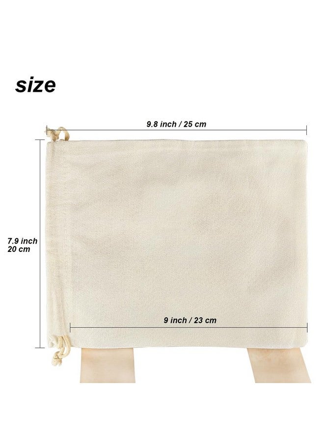 20Pcs Muslin Bags 8X10 Inches Cotton Drawstring Bag Fabric Gift Pouches Sachet For Jewelry Party Favors Wrapping Diy