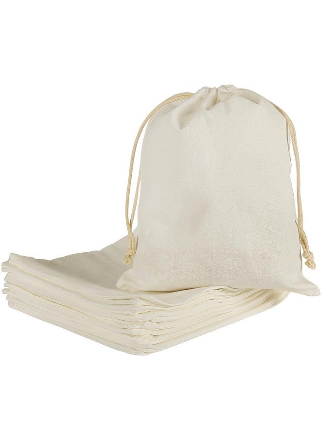 20Pcs Muslin Bags 8X10 Inches Cotton Drawstring Bag Fabric Gift Pouches Sachet For Jewelry Party Favors Wrapping Diy