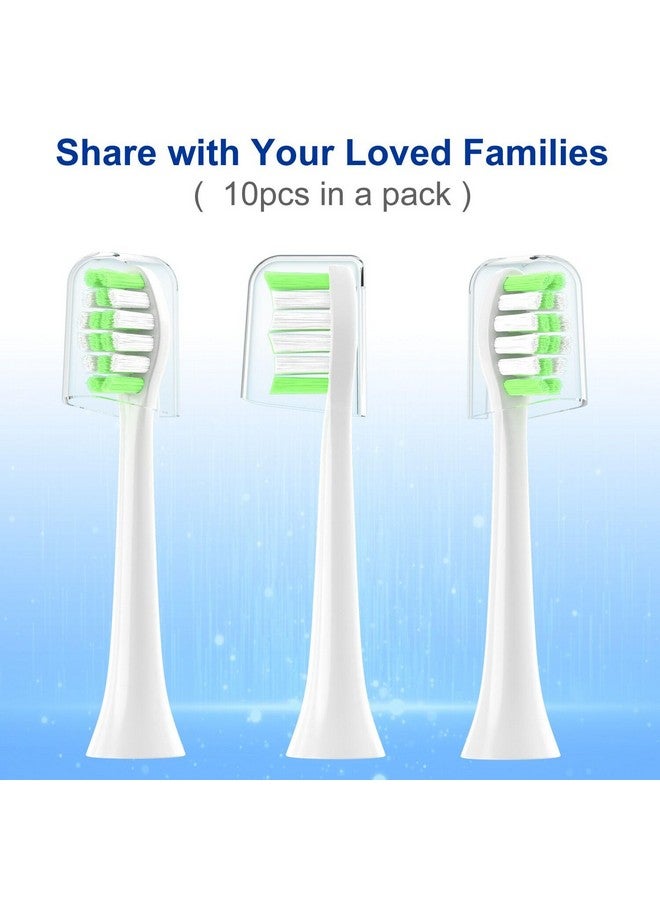 Toothbrush Replacement Heads Compatible With Philips Sonicare 10 Pack Oralclass Medium Soft Brush Head Refills Fit For C2 Sonic Gum Care Click On Handles 4100 5100 Hx6250 W G 2 3 Series