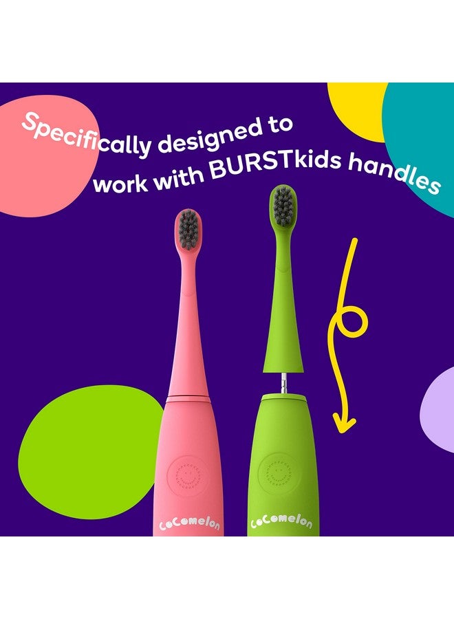 Cocomelon X Burstkids Electric Toothbrush Replacement Heads 3Pack Pinkultra Soft Bristles For Deep Cleanperfect Fit With Burstkids Sonic Kids Toothbrush9 Month Supply Of Brush Heads