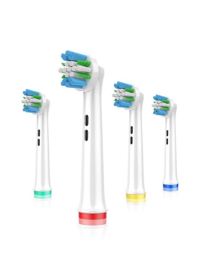 Replacement Brush Heads Compatible With Braun Oralb Electric Toothbrushes 4Pcs Refills For Vitality Round Heads Fit Oral B Model 3756 3757 3744 3765 3709 4729