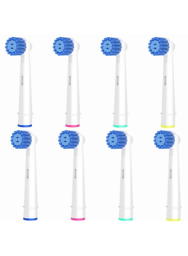 Sensitive Gum Care Replacement Brush Heads Refill Compatible With Oral B Braun Electric Toothbrushessoft Bristles For Gentle Carewhite (Pack Of 8)