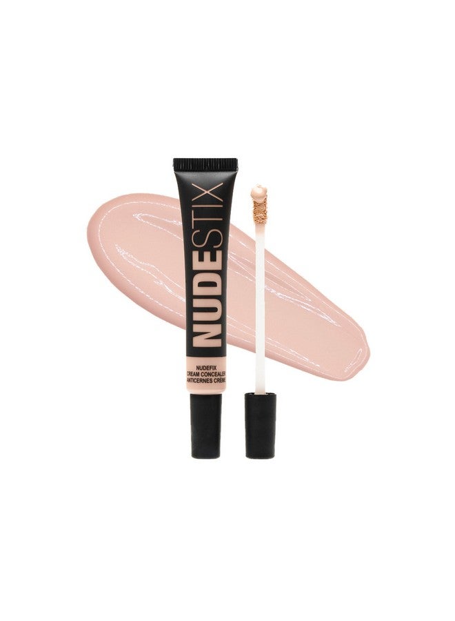 Nudefix Cream Concealer Lightweight Liquid Natural Finish Makeup Hydrating Brightening Under Eye Dark Circle Corrector Reduces Redness And Blemishes Shade: Nude 3 0.34 Fl Oz (10 Ml)