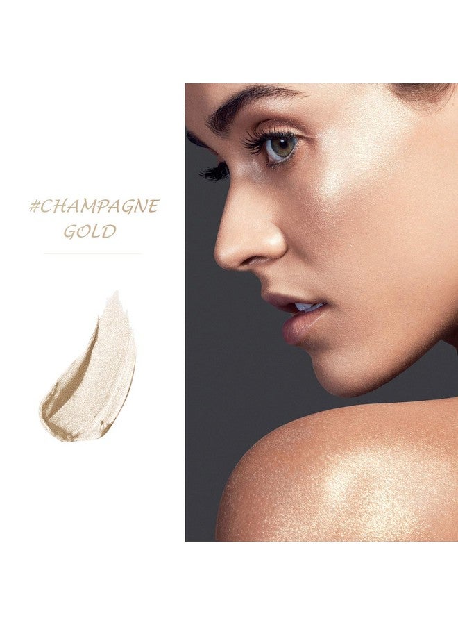 Highlighter Makeup Palette Shimmer Contour Palette Powder For Brighten Face Contour Gold Cheek Highlight Makeuplong Lasting Highlighter Powder With Mirror For Illuminator Makeup(Champagne Gold)