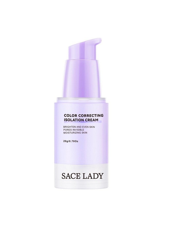 Color Correcting Primer Face Pore Filler Isolation Cream Brightening Skin Tone & Adjusting Redness Oil Control Moisturizing Corrector Base Primer Makeup 0.7Oz (Purple1Pc)