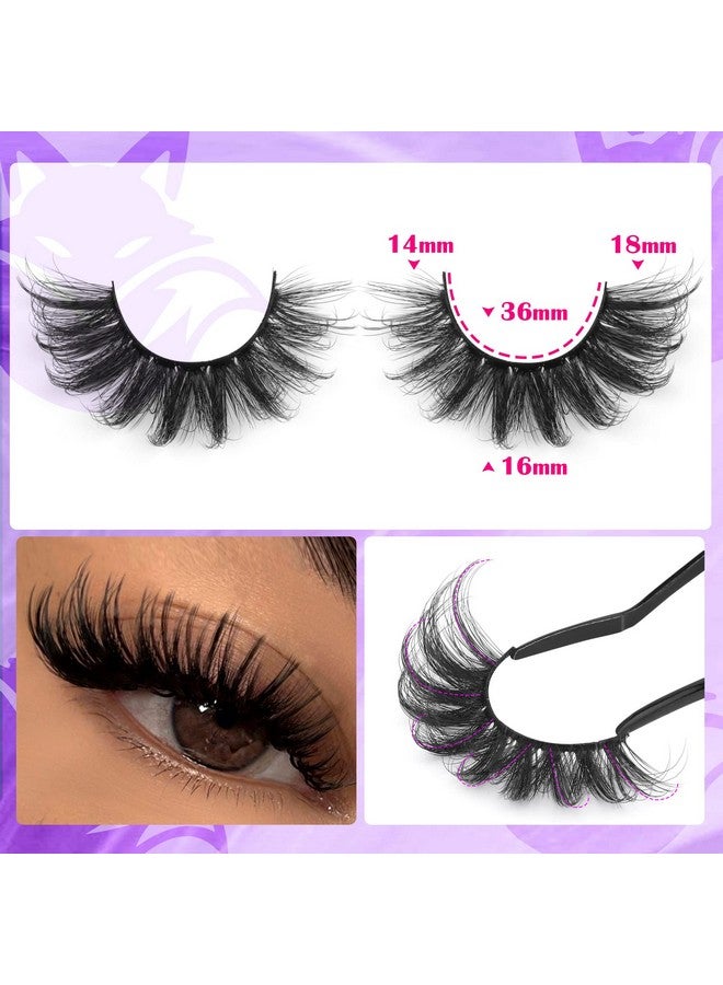 Fox Eye Lashes Natural False Eyelashes Fluffy Mink Lashes Cat Eye Lashes 18Mm Wispy Faux Mink Eyelashes Pack C Curl Strip Fake Eyelashes By Tnfvloneins