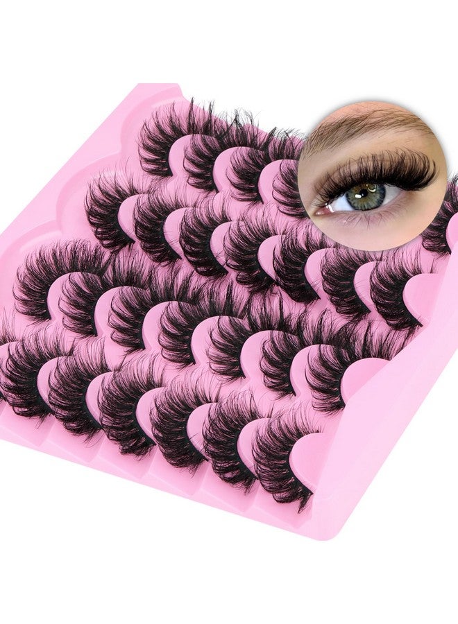 Fox Eye Lashes Natural False Eyelashes Fluffy Mink Lashes Cat Eye Lashes 18Mm Wispy Faux Mink Eyelashes Pack C Curl Strip Fake Eyelashes By Tnfvloneins