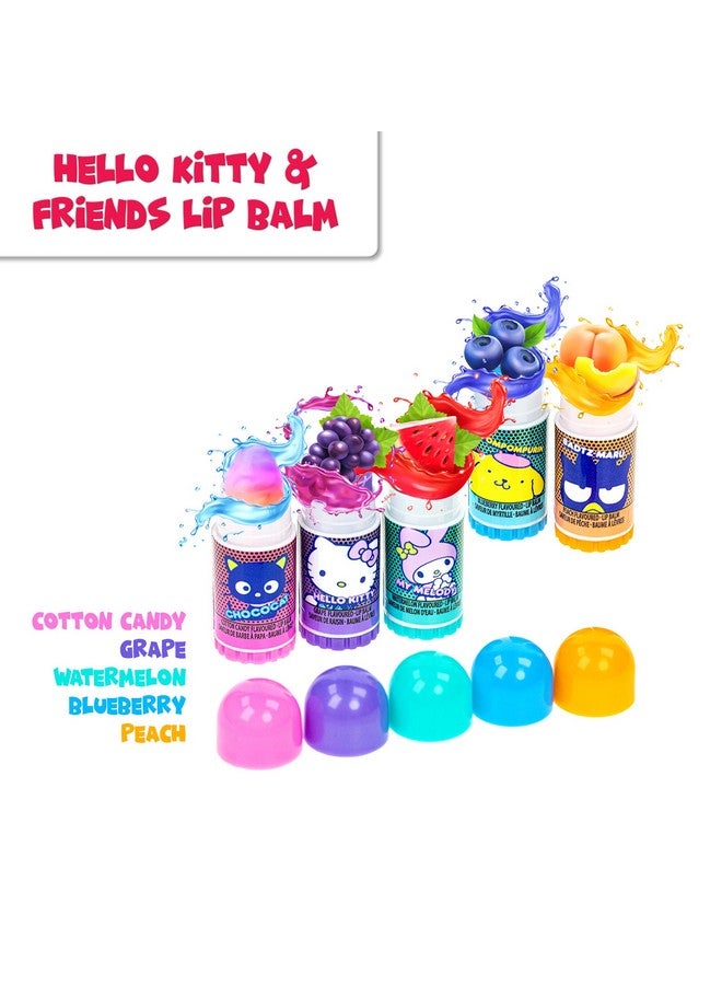 Hello Kitty And Friendstownley Girl 5 Pk Lip Balm And 4 Pk Lip Gloss Set Wbag Makeup Cosmetic Set For Kids And Girls Ages 3+ Perfect For Parties Sleepovers & Makeovers