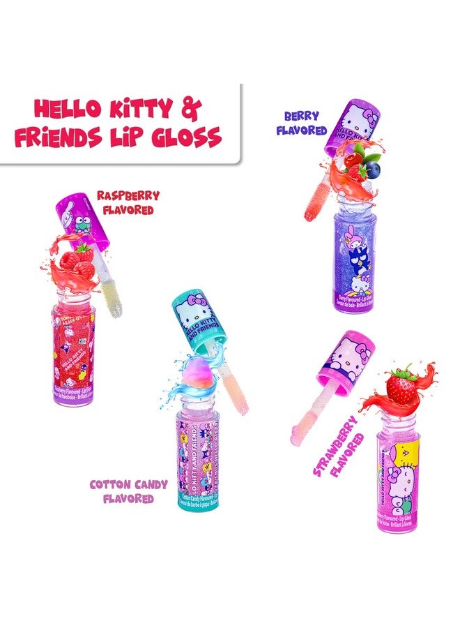 Hello Kitty And Friendstownley Girl 5 Pk Lip Balm And 4 Pk Lip Gloss Set Wbag Makeup Cosmetic Set For Kids And Girls Ages 3+ Perfect For Parties Sleepovers & Makeovers