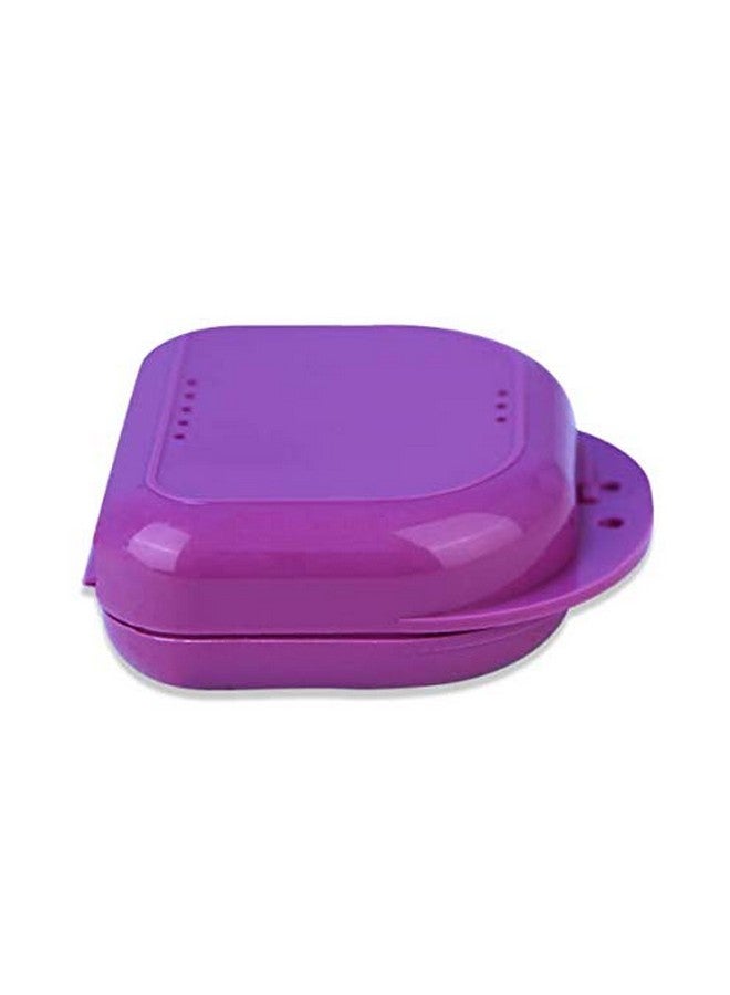 Pack Of 4 Dentures Container False Tooth Locator With Air Vent Holes Retainer Case Mouth Guard Case Orthodontic Denture Storage Container Carabiner Hook Portable And Easy To Travel