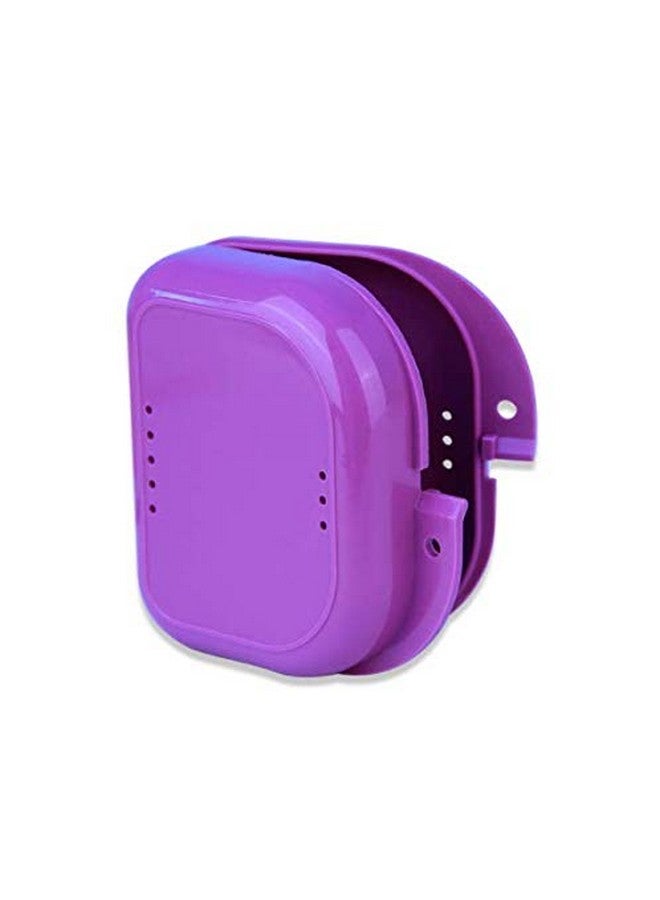 Pack Of 4 Dentures Container False Tooth Locator With Air Vent Holes Retainer Case Mouth Guard Case Orthodontic Denture Storage Container Carabiner Hook Portable And Easy To Travel