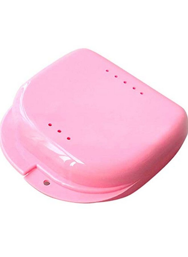 Pack Of 4 Dentures Container False Tooth Locator With Air Vent Holes Retainer Case Mouth Guard Case Orthodontic Denture Storage Container Carabiner Hook Portable And Easy To Travel