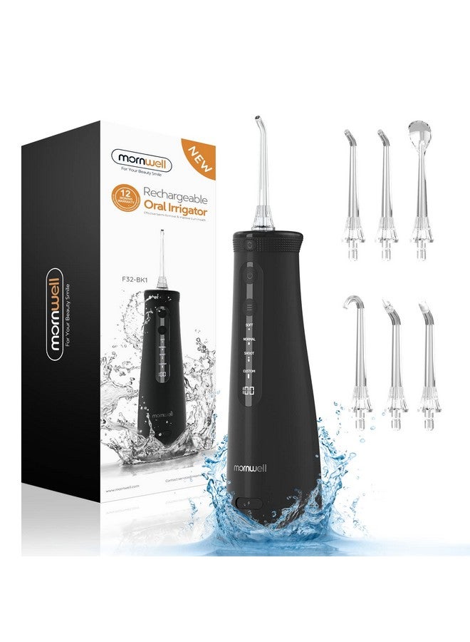 Water Flossers For Teeth 270Ml Integrated Water Tank With Lcd Display 4 Modes 6 Jet Tips Usb Rechargeable Water Teeth Cleaner Pick For Home Travel