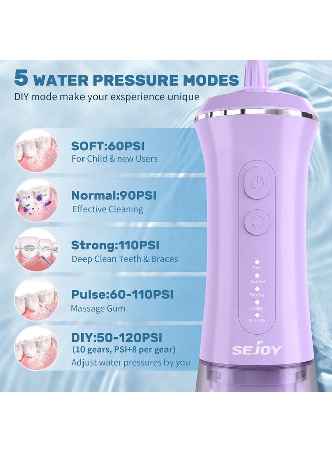 350Ml Water Dental Picks For Teeth Cleaning And Flossing Water Flosser Electric Cordless 5 Modes 9 Jet Tips Portable Water Dental Flosser For Daily Oral Care Oral Irrigator Gifts For Women Men