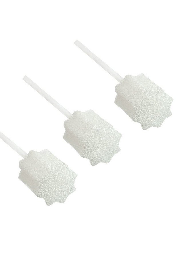 Oral Swabs Disposable Untreated And Unflavored Mouth Oral Cleaning Sponge Toothbrushes White 100 Counts