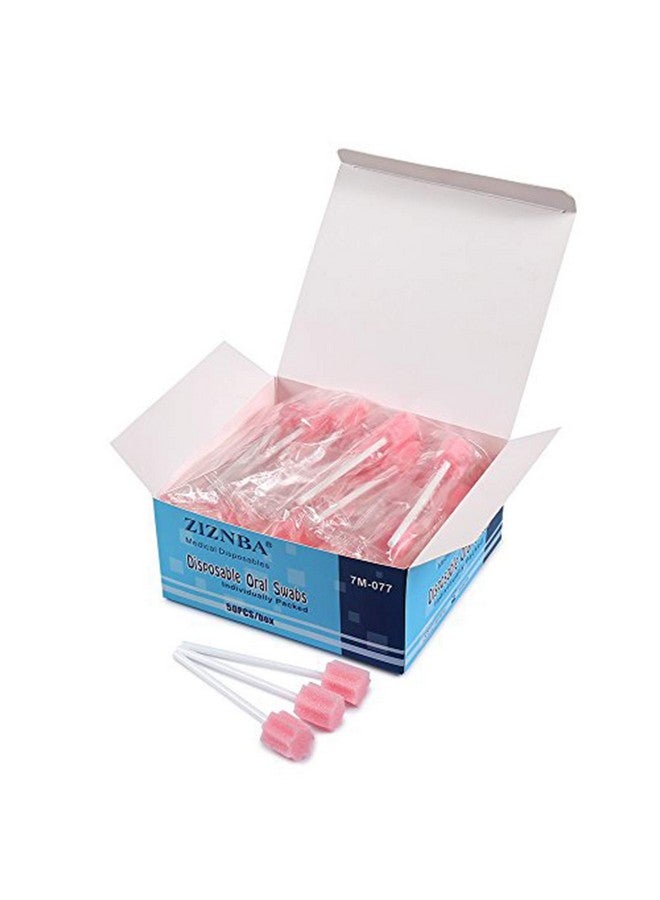 Disposable Oral Swabs Sterile Dental Sponge Swabsticks Unflavored For Mouth & Gum Cleaningsponge And Paper Rod.