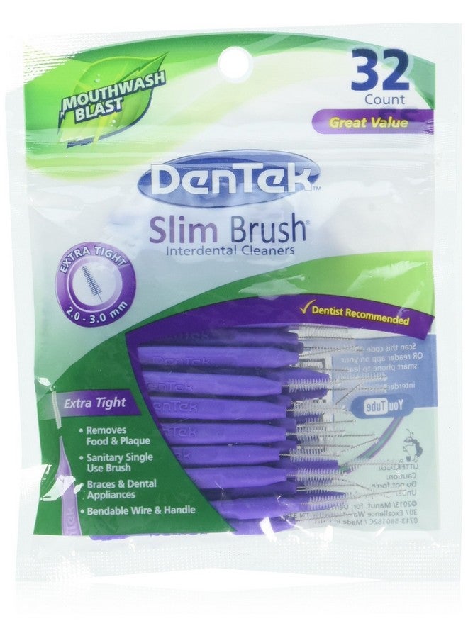 Slim Brush Interdental Cleaners 32 Count (Pack Of 3)