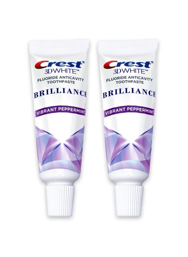 3D White Brilliance Toothpaste Vibrant Peppermint Travel Size 0.85 Oz (24G)Pack Of 2