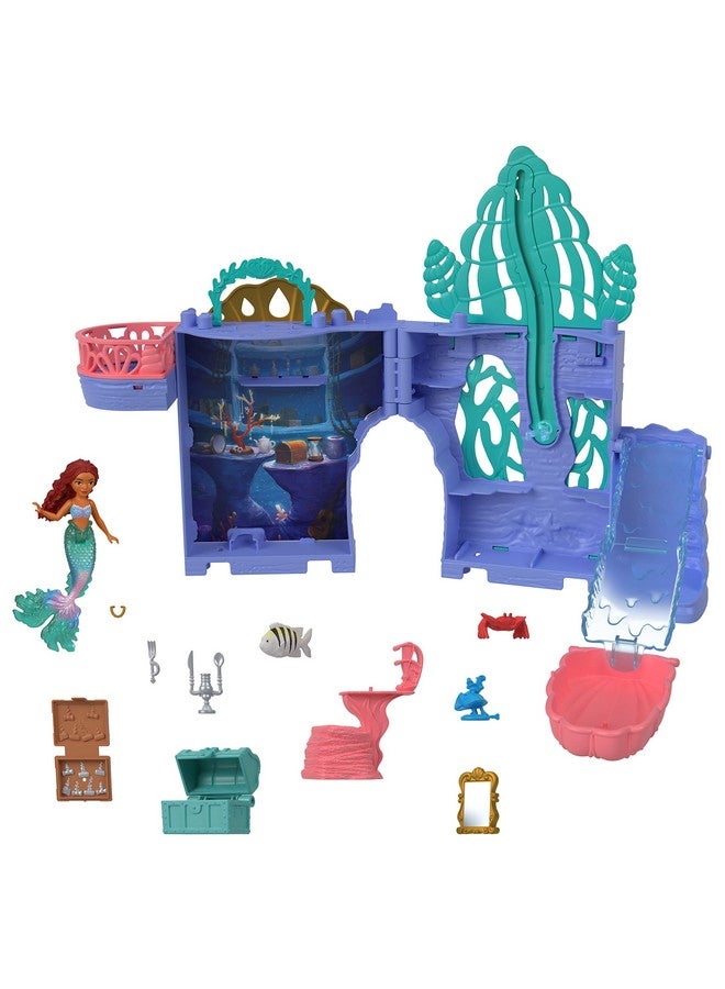 Disney The Little Mermaid Storytime Stackers Ariel'S Grotto Playset Stackable Dollhouse With Small Doll And 10 Accessories