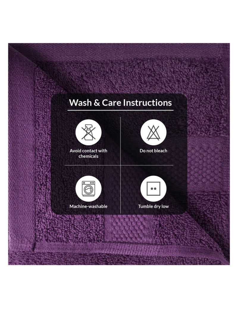 Premium Purple Hand Towels - Pack of 6, 41cm x 71cm Bathroom Hand Towel Set, Hotel & Spa Quality Hand Towels for Bathroom, Highly Absorbent and Super Soft Bathroom Towels by Infinitee Xclusives