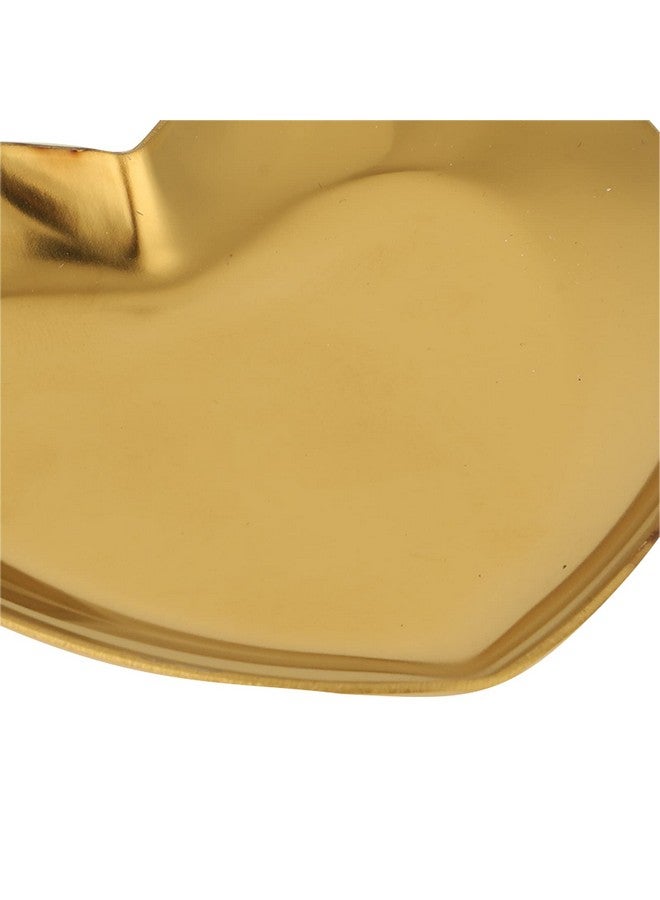 Nail Palette Makeup Palette Nail Palette Heart Shaped Art Palette Stainless Steel Makeup Mixing Palette Makeup Diy Paint Color Mixing Tray Nail Art Palette Resin(Gold)