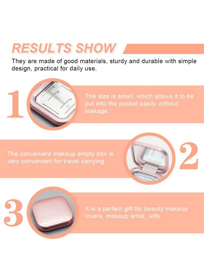 Makeup Pallette 4Pcs Magnetic Eyeshadow Makeup Empty Eyeshadow Containers Box Refillable Eye Shadow Lipstick Palettes With Mirror For Diy Cosmetic Foundation Blush Rose Gold Makeup Eyeshadow