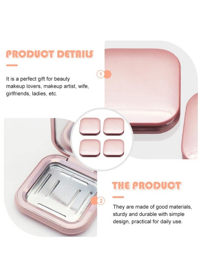 Makeup Pallette 4Pcs Magnetic Eyeshadow Makeup Empty Eyeshadow Containers Box Refillable Eye Shadow Lipstick Palettes With Mirror For Diy Cosmetic Foundation Blush Rose Gold Makeup Eyeshadow