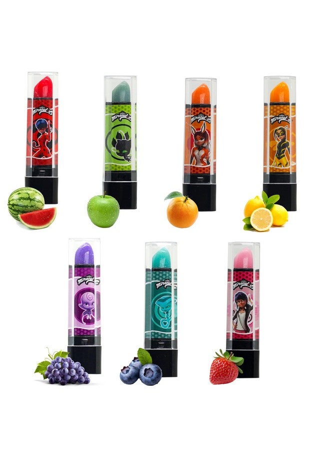 Ladybug Cosmetic Lipstick Set For Girls Party Pack With 7 Fruit Scented Color Changing Lipsticks For Kids Every Color Turns Glorious Pink When Applied (Wyncor)
