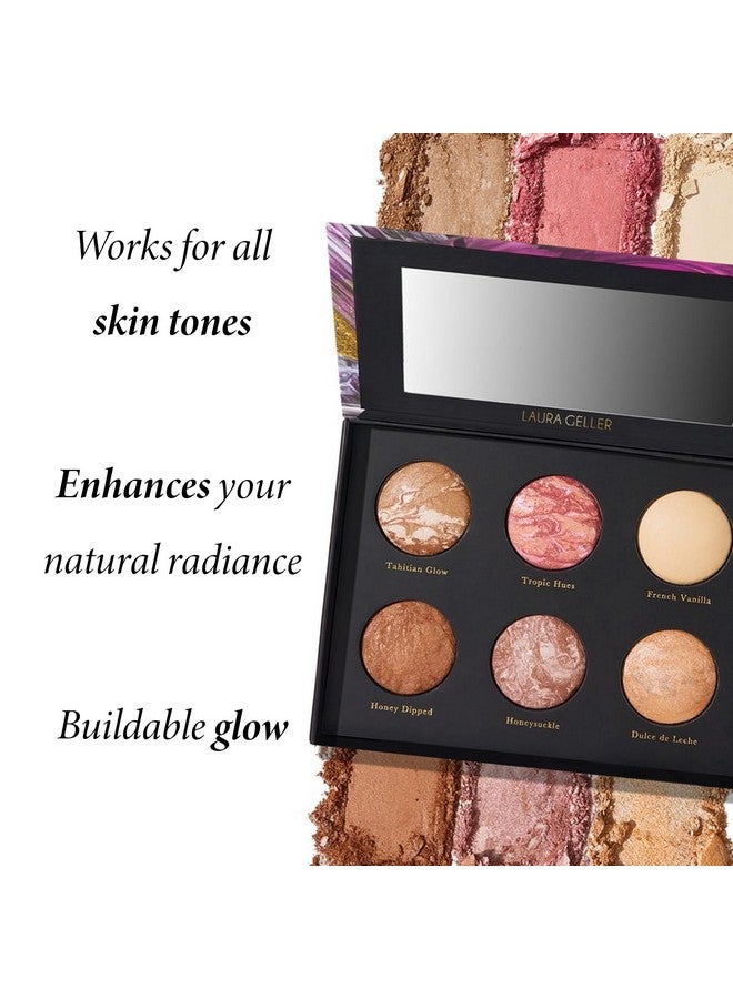 Laura Geller Cheek To Chic Tropical Glow Baked Face Palette Includes 2 Blushes 2 Bronzers And 2 Radiant Highlighters