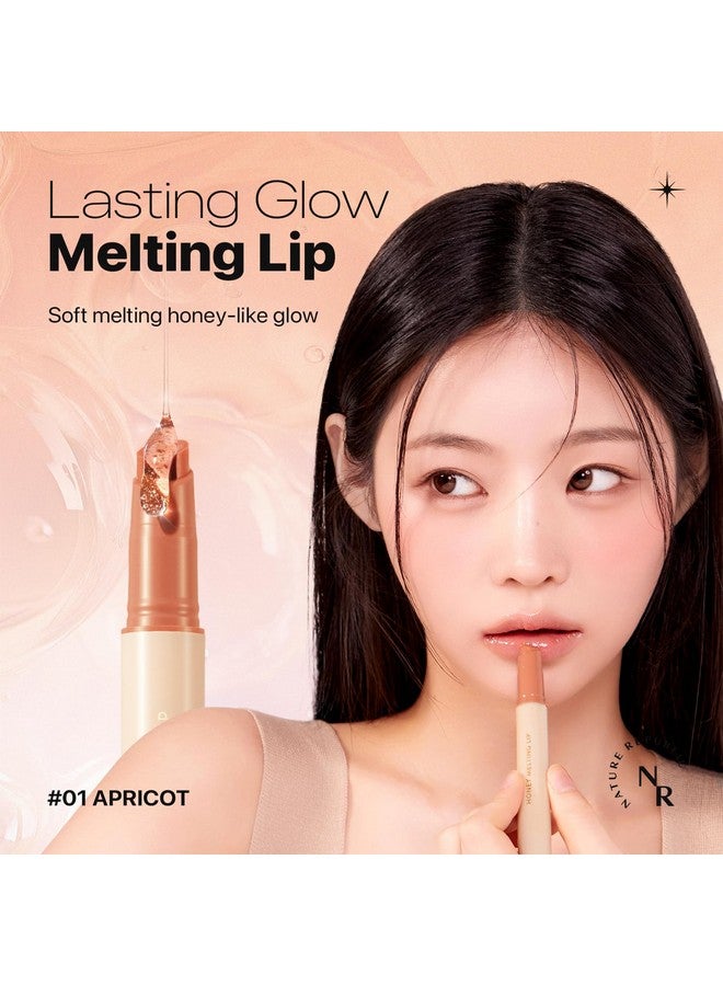 Honey Melting Lip (01 Apricot) Kbeauty Lip Plumper Tint Balm Korean Lip Glosscute Glow