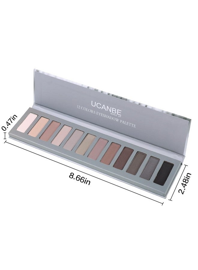 12 Color Eyeshadow Makeup Palette Naked Nude Eye Shadow Neutral Matte Shimmer Make Up Pallet With Doubleended Brush Set Kit Highly Pigmented Long Lasting Waterproof (06)