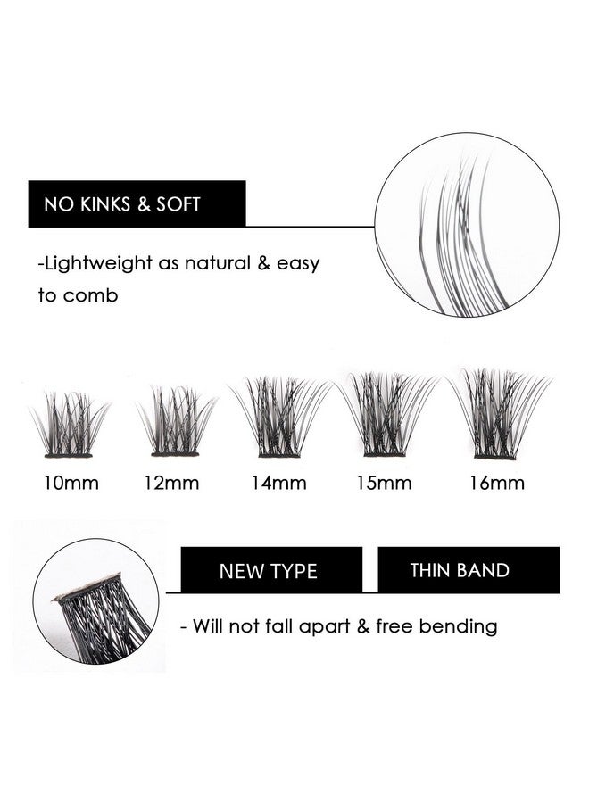 Cluster Lashes 72 Individual Lashes Clusters Eyelash Extensions False Eyelashes Diy Wispy Fluffy Lash Extension Kit Reusable False Eyelashes Natural Look Mix 1016Mm C D Curldm28