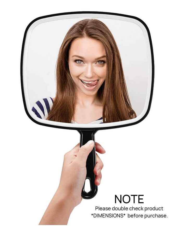 Hand Mirror Extra Large Black Handheld Mirror With Handle 12.4 L X 9 W