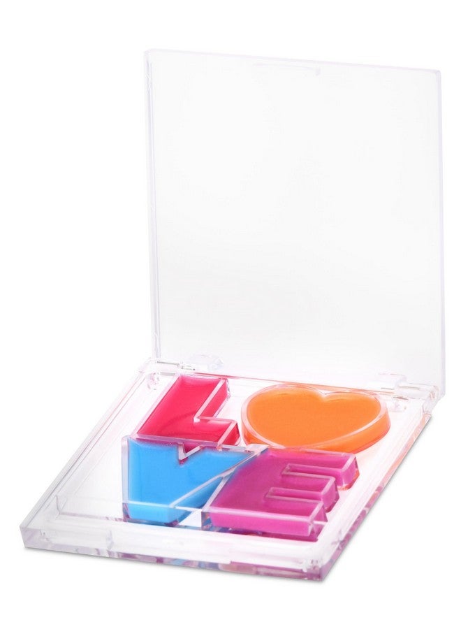 Love Heart Shaped Strawberry Scented Solid Lip Gloss Quad