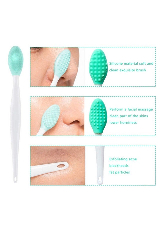 6 Pieces Soft Silicone Face Scrubber Facial Cleansing Brush Pore Cleansing Pad Lip Exfoliator Brush Silicone Face Mask Brush For Skin Care