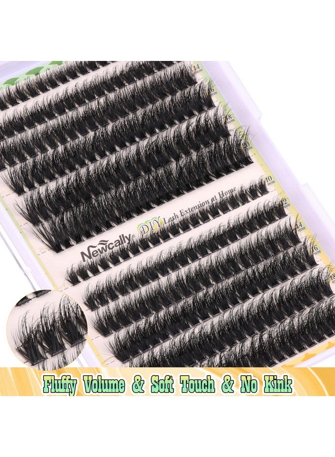 Fluffy Lash Extensions Kit 240 Pcs Wispy Cluster Lashes 1020Mm Individual Eyelashes Cluster Eyelash Extensions With Lash Glue Bond And Seal Tweezers (70D+80D) By Newcally