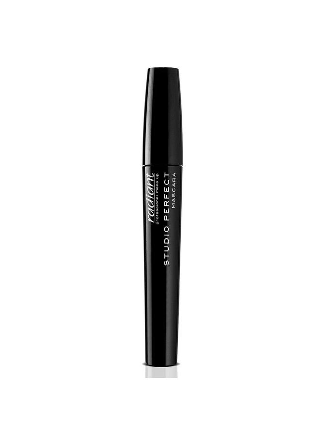 Radiant Professional Studio Perfect Volume Mascara With Silicone Brush & Natural Wax For Healthy Voluminous Lashes Cruelty Free Lash Lengthening 0.30 Ounces Purple (03)