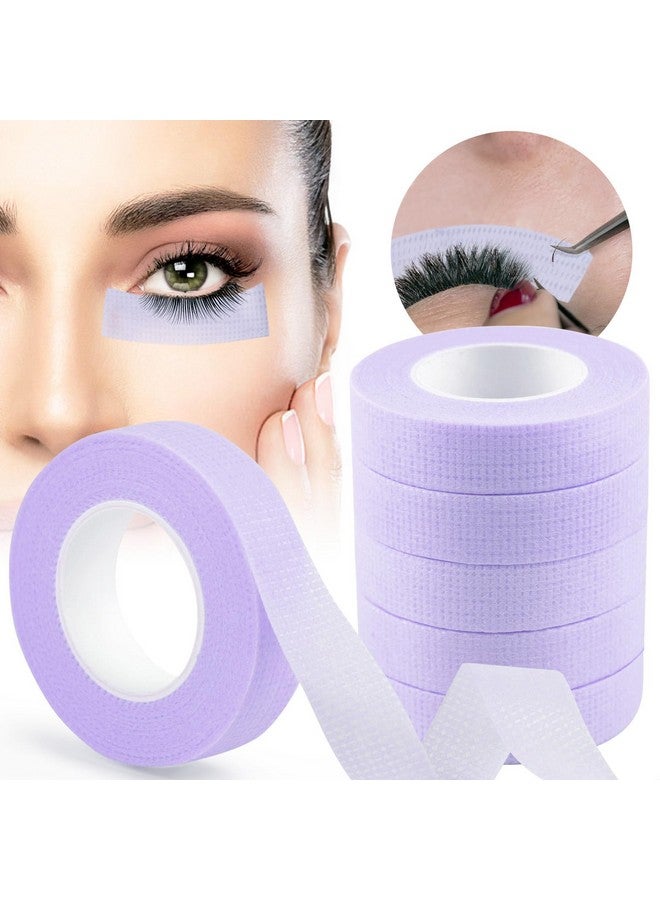 6 Rolls Lash Extension Under Eye Tape Ebanku Breathable Fabric Eyelash Tape Micropore Adhesive Tape For Eyelashes Extension Supply Individual Eye Lashes Tools (Purple)