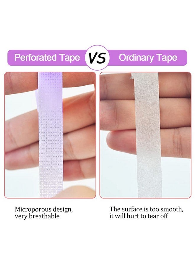 6 Rolls Lash Extension Under Eye Tape Ebanku Breathable Fabric Eyelash Tape Micropore Adhesive Tape For Eyelashes Extension Supply Individual Eye Lashes Tools (Purple)