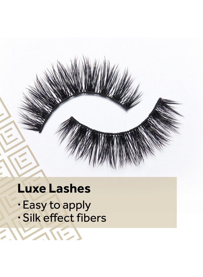 False Lashes Luxe Silk Marquise With Adhesive Included 3 Pair Black