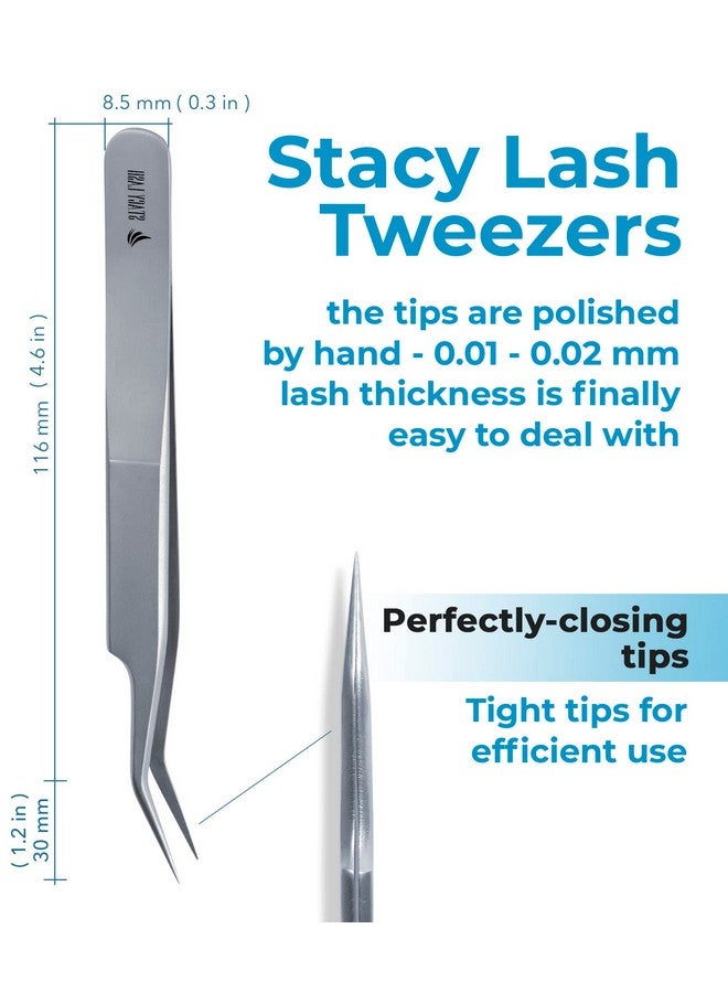 Stl7 Curved Eyelash Extension Tweezerssupplies For False Lashes Isolation & Volume Extensionsprecision Applicator Toolbeauty Accessoriessharp Tweezer Tipeyelashes Tools